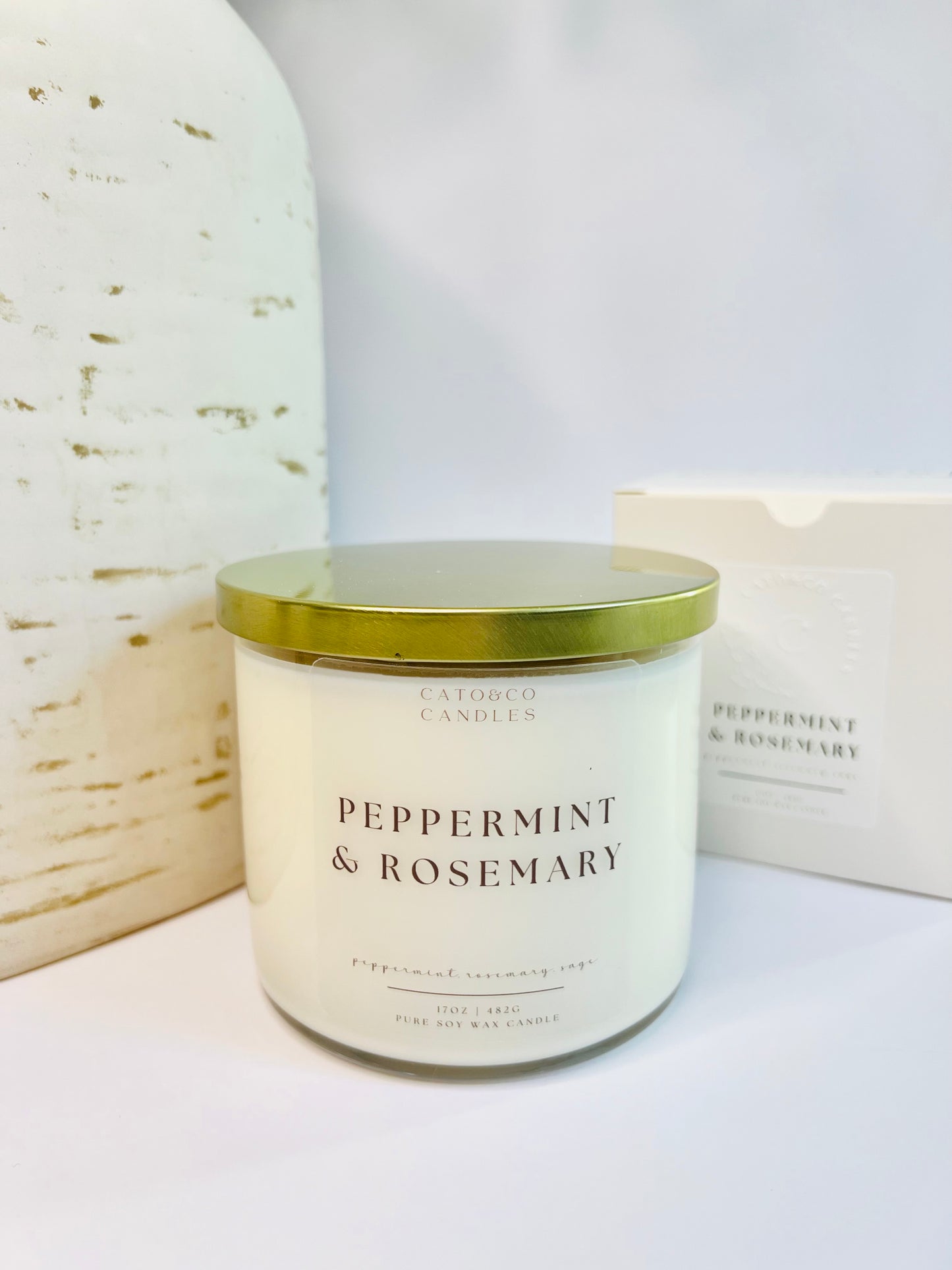 Peppermint & Rosemary | 3 Wick Candle