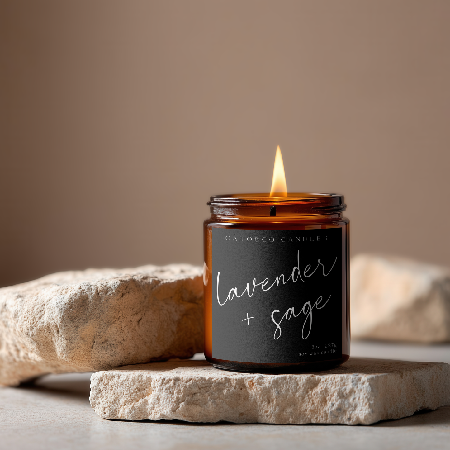 Lavender + Sage | Amber Jar Candle