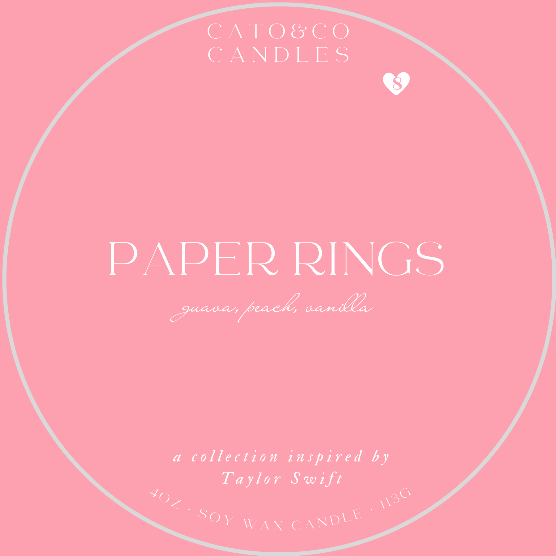 Paper Rings A Candle Collection Inspired By Taylor Swift Cato&Co Candles