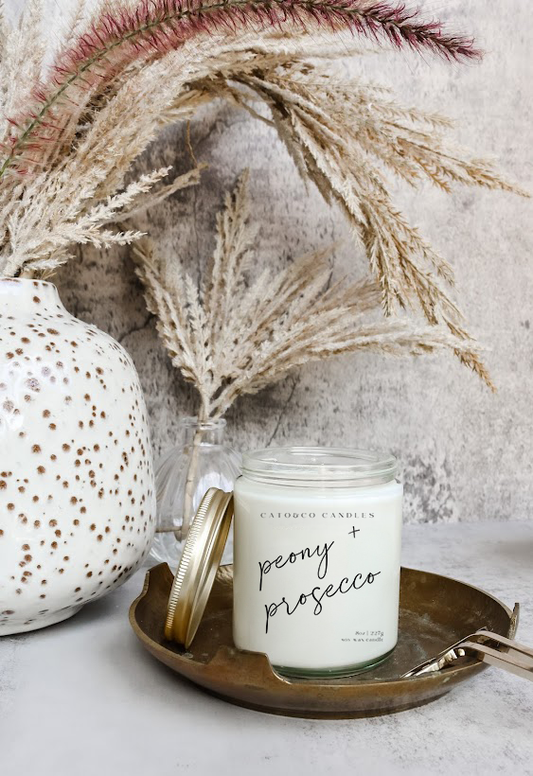 Peony & Prosecco | Clear Jar Candle