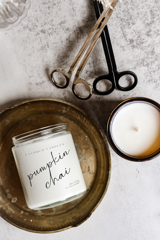 Pumpkin Chai | Clear Jar Candle